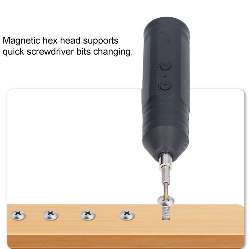 Electric Screwdriver Cordless with 3pcs Twist Drill Bit Tool Set