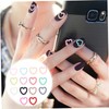 Healeved 3pcs Delicate Nail Art for Manicure Gradient Heart Design