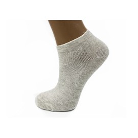 FlaxSox - Calcetines tobilleros de lino de lino de secado rápido para hombre (M, paquete de 3), Gris, Medium
