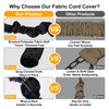 Chandelier Black Cord Cover 2 Pack Touch Fasteners 70.8inches,Brushed Polyester