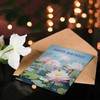 Artery8 Birthday Greeting Card Lotus Pond Flowers For Her
