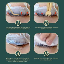 Kit 2 en 1 de Perma Pestañas de Acero Inoxidable para Levantar y Separar