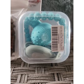 Baby Teething/ Chew Toys Blue  Lot Of 2 (4 pieces)Bpa Free Food Grade Silicone