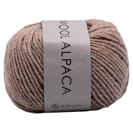 DARUMA 6500 Hand Knitting Yarn, Airy Wool Alpaca, Thick Co., 3, Brown, Approx. 1.1 oz (30 g), 322.4 ft (100 m)