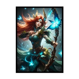 Katomula 100 MTG Card Sleeves with 100 Inner Sleeves, Textured Back Art Sleeves, Fit Standard Size Cards - WindRanger