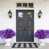 Artificial Flowers for Outdoors, 12 Bundles UV Resistant Pansy, Purple