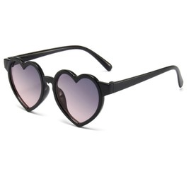 WZWLKJ Girls heart Shaped Sunglasses UV 400 Protection Kids Love Heart Sunglasses Outdoor Beach Holiday Age 3-10 Years