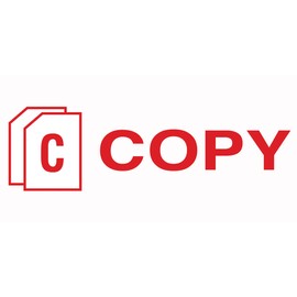 Accu-Stamp2® Shutter One-Color Stamp, Copy, 1 5/8" x 1/2" Impression, Red