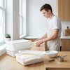 Parlynies 3-Pack 13 L Pizza Dough Proofing Box with Lid,