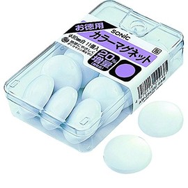 ソニック 白 カラーマグネット 直径30mm