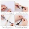 DELORIGIN Set of 10 Stretch Clips for Cross Stitch, Black