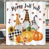 MERCHR Fall Shower Curtain for Bathroom, Autumn Sunflower Pumpkin Gnome