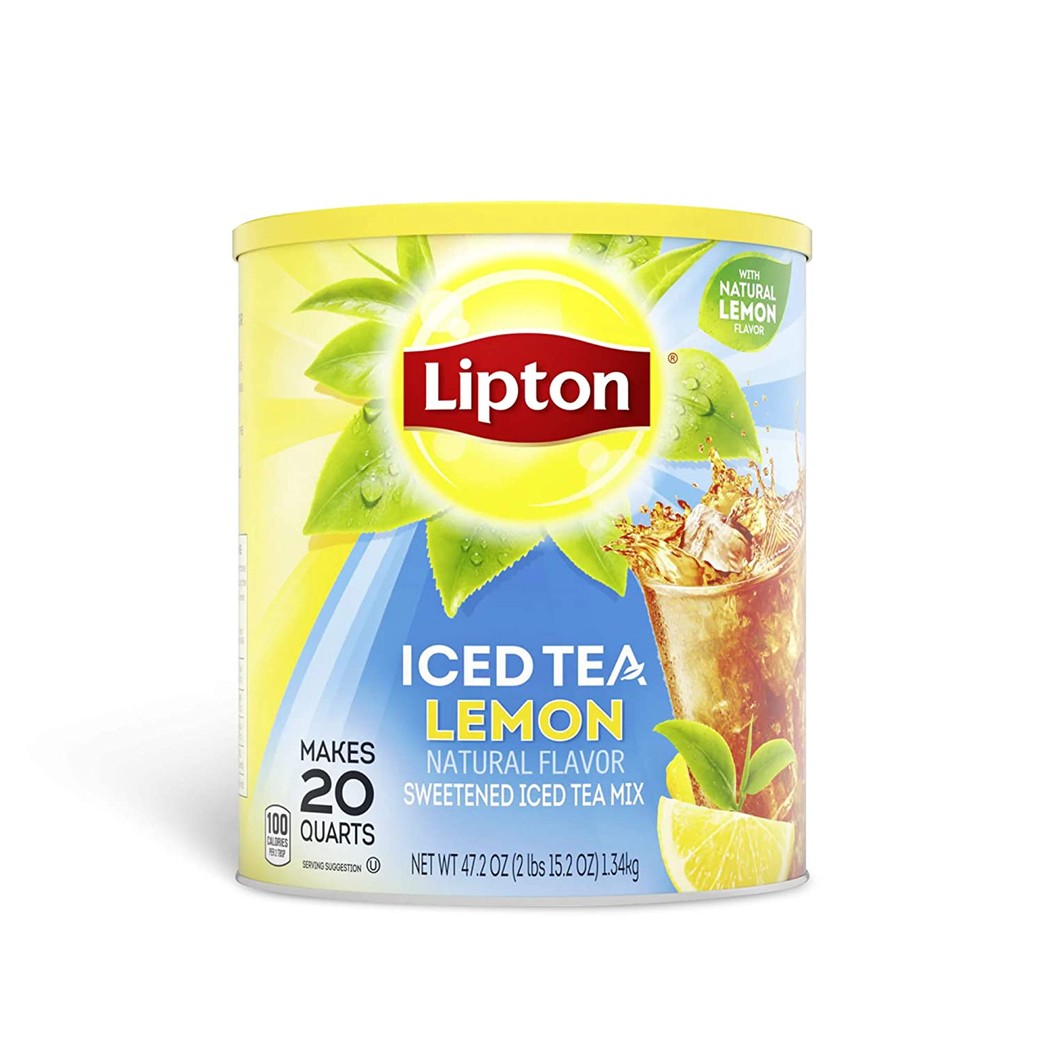 Lipton Black Iced Tea Mix, Lemon, 50.3 Oz