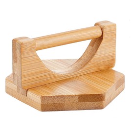 NBEADS Wood Baren for Printmaking, Hexagon Block Printing Baren Handheld Printmaking Baren Hand Printing Tools with Handle for Block Printing, Crafting, Scrapbooking