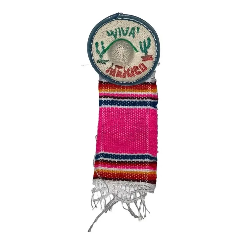 12 Sombrero Charro Con Sarape Adorno 5 Cm Mexico