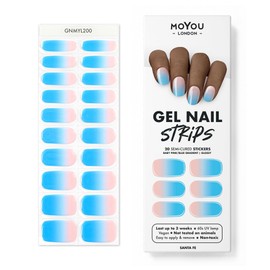MOYOU LONDON Semi-cured UV Gel Strips - Pack of 20 - Gel Nail Foils UV Hardening for Salon Quality Manicure - Santa Fe