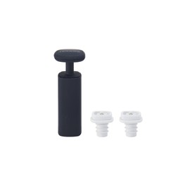 Houdini Wine Vacuum Preserver, 6"x 4"x 7", Black