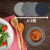 SOVIFKI コースター 吸水 スタンド付き 耐熱 コースター 布 8枚セット 直径11cm 厚手