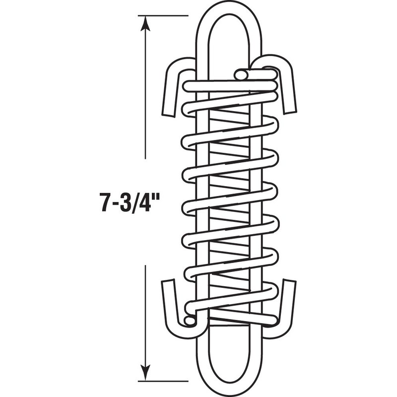Prime-Line SP 9649 Porch Spring, Spring Steel Construction, Nickel-Plated Finish,