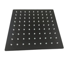 IML Regadera Cuadrada Acero Inoxidable 20cm Negra Mate