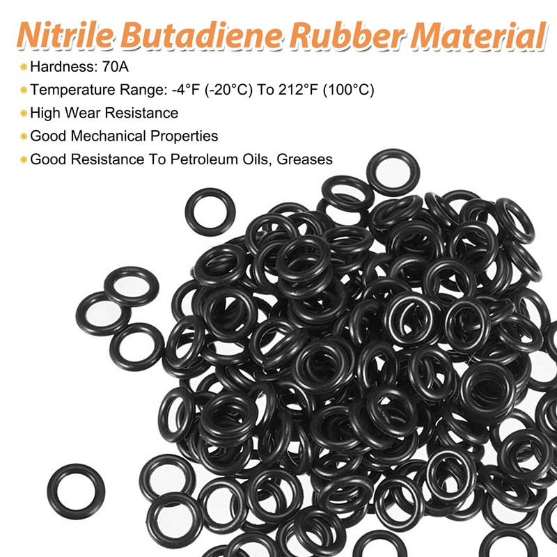 40 Pieces O-Ring and Pin Set 4 mm Spring Ring