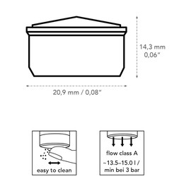 Schläfer Neoperl 1004001 Water Saving Aerator DL M22 x 1 / M24 x 1 Aerator Inner Part Anti-limescale Universal Aerator Inner Insert M22/M24 with Aerator Key M22/M24/M28 Includes Seal