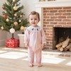 Kayotuas Newborn Baby Girl Christmas Outfit Santa Ruffle Sleeve Bubble