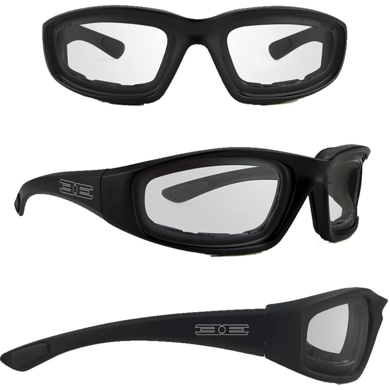 Epoch Eyewear Foam Padded Motorcycle Sunglasses 2 Pair Black Frames