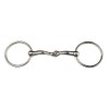 JP Korsteel Stainless Steel Jointed Loose Ring Snaffle Bit, 5.5"