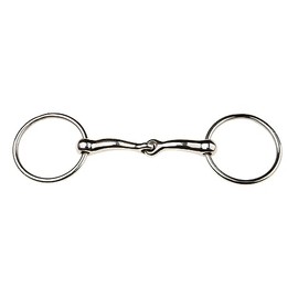 JP Korsteel Stainless Steel Jointed Loose Ring Snaffle Bit, 5.5"