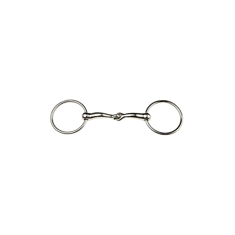 JP Korsteel Stainless Steel Jointed Loose Ring Snaffle Bit, 5.5"