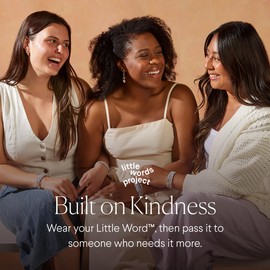 Little Words Project Girl Mom Bracelet, The Original Word Bracelet, Made with Colorful Beads and Plated Brass Hardware, Handcrafted Design & Positive Message, Size SM