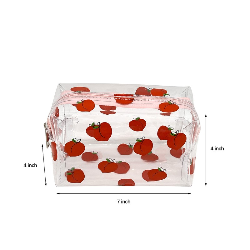 ZMZZ Cute makeup bag, transparent portable makeup bag, waterproof toiletries