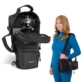 Vive Oxygen Tank Holder Backpack - Portable Carrying Shoulder Bag for Oxygen Cylinders - Healthcare Supplies & Accesories for Traveling - Lightweight, Adjustable Straps (Small)