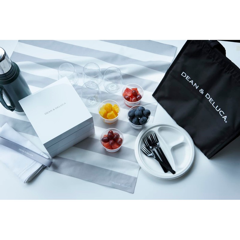 Dean & Deluca 3-Tier Small White Box Lunch Box Picnic