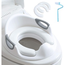Children's Toilet Seat Toilet Seat for Boys and Girls Children's Toilet Seat for Cushion Handle and Backrest Toilet Trainer for Round and Oval Toilets