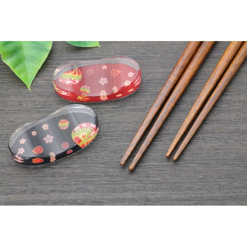 Ishida Chopsticks, Made in Japan, Black/Red Body Size: Chopsticks: 9.1