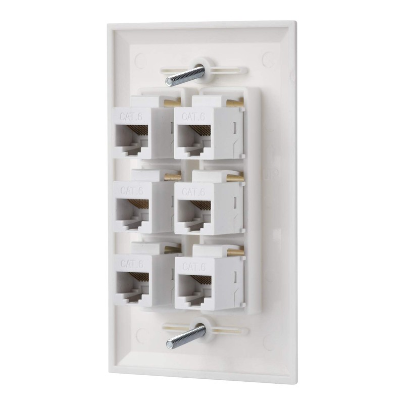 IBL - Cat6 Keystone Ethernet Wall Plate Female to Female