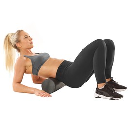 Physioworx EPP Foam Roller 30cm | Firm Black – High Density Trigger Point Design, Firm Roller for Deep Tissue Muscle Massage (30 x 15 x 15 Centimetres)