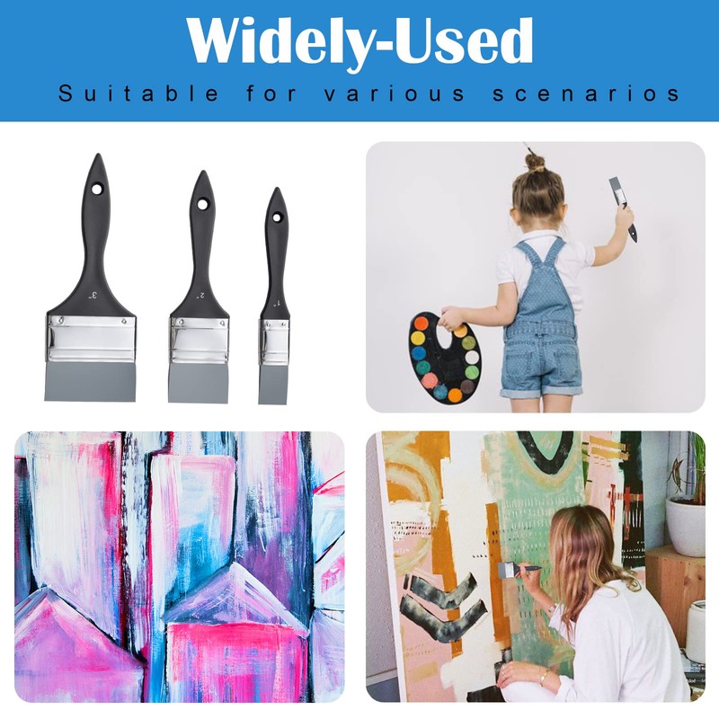 Falling in Art Silicone Paint Brush Set, Lined Edged Flexible