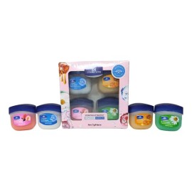 4 Bálsamos Frutales Labios Hidratante Tipo Vaselina Mini                                                                                              