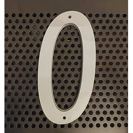 6 Inch Gray House Numbers Home Address Street Numbers for Outdoor Indoor Exterior Building Apartment Yard Plastic, UV Resistant Number 0-9 Letter A-B-C (0)