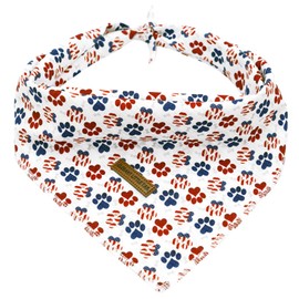 Elegant little tail Dog Bandana- Independence Puppy Bandana 4th of July Soft Cute Pet Scarf Handkerchief Boy Bibs Scarf for Square Kerchief for Small Large Dogs