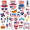 SWYOUN 38PCS 4th of July American Photo Booth Props USA