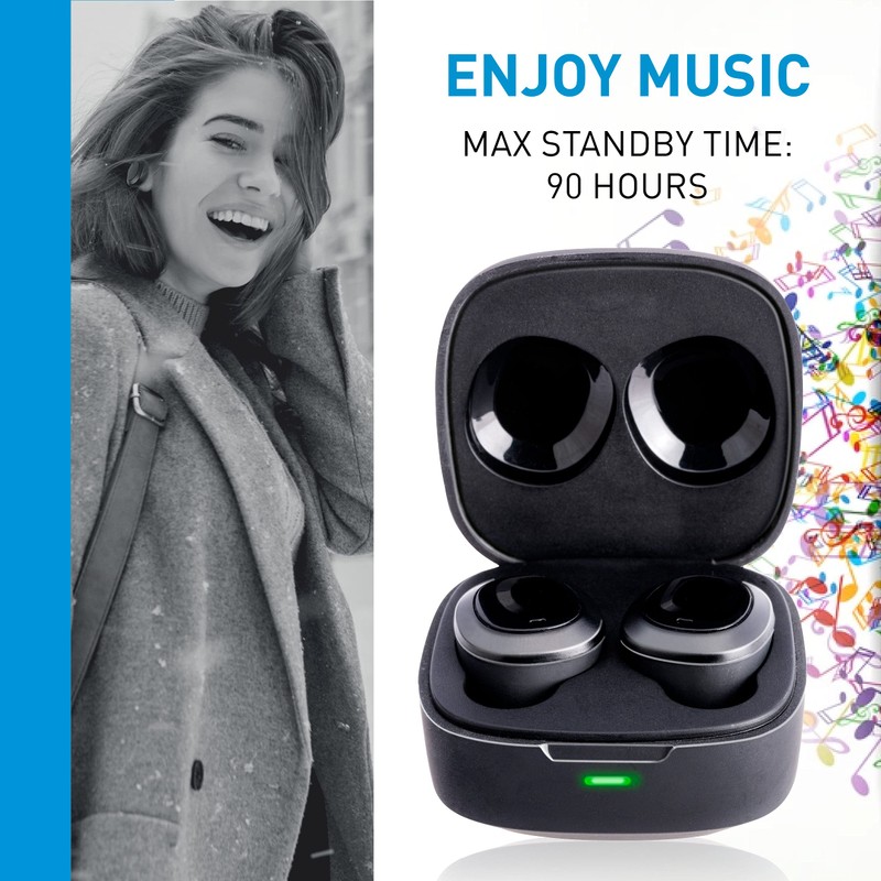 Grundig True Wireless Bluetooth Kopfhörer - 5 Stunden Spielzeit -