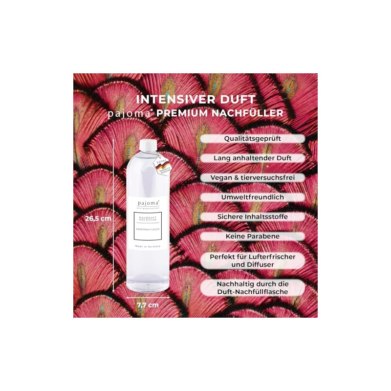 pajoma pajoma? Raumduft Nachfllflasche 1000 ml, Grapefruit Cassis | Nachfller
