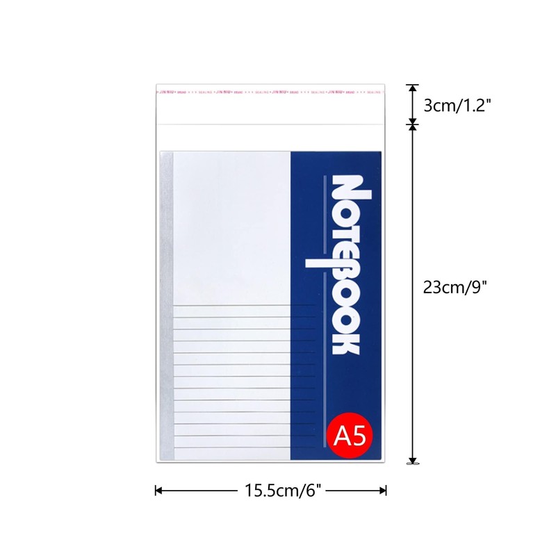 Clear Cellophane Bags for clothing 100ct (6"x9", 100ct)