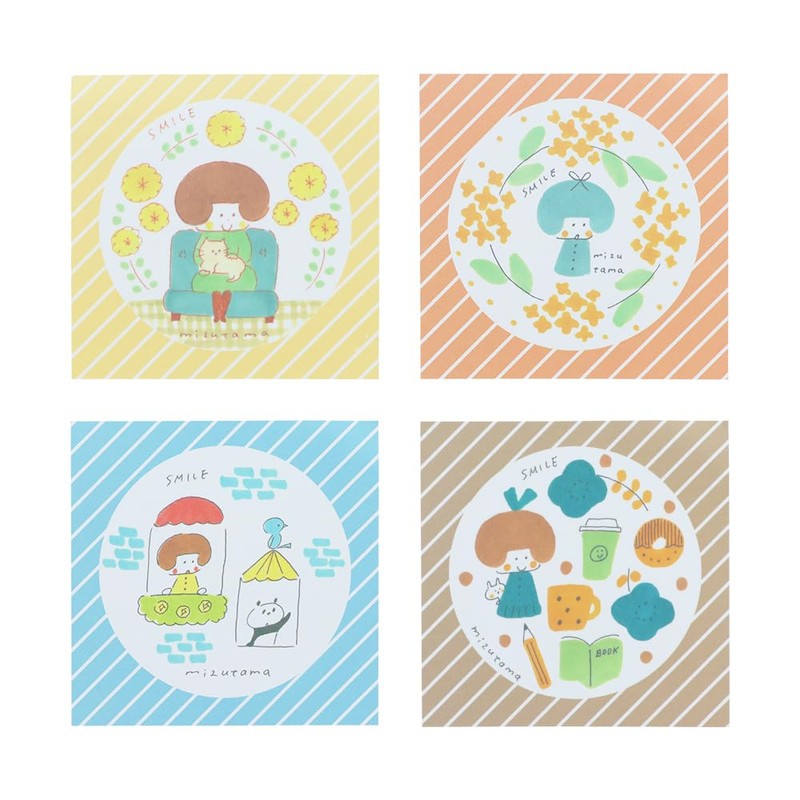 Sunstar Stationery S2846888 Mizutama Memo, Square, Yellow