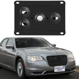 Steel Front License Plate Mount – No-Drill License Plate Bracket with Anti-Theft Screws Compatible with 2015-up Chrysler 300 LCI,Install in Seconds