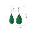 Simplistic Boho Fashion Gemstone Inlay Long Flat Tear Shaped Dangle